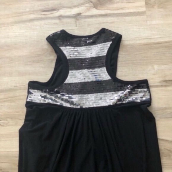 Joseph Ribkoff Sleeveless Open Front Black and Silver Women's Cardigan - Picture 5 of 7